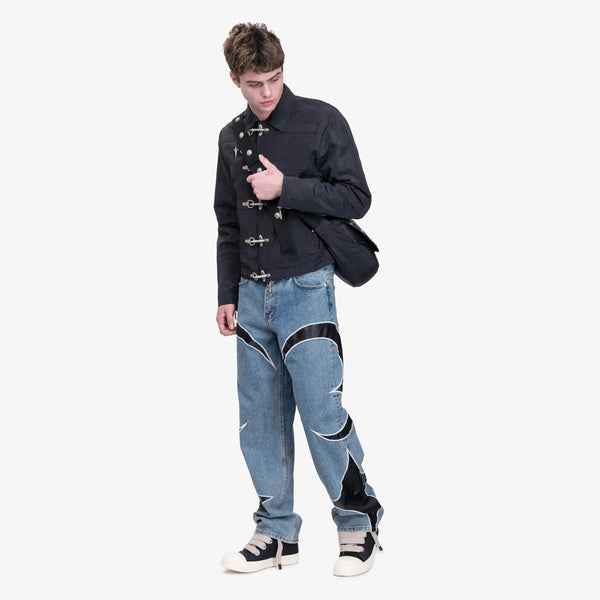 Thug Club - Mens Scarred Bio Army Messenger Bag in Black