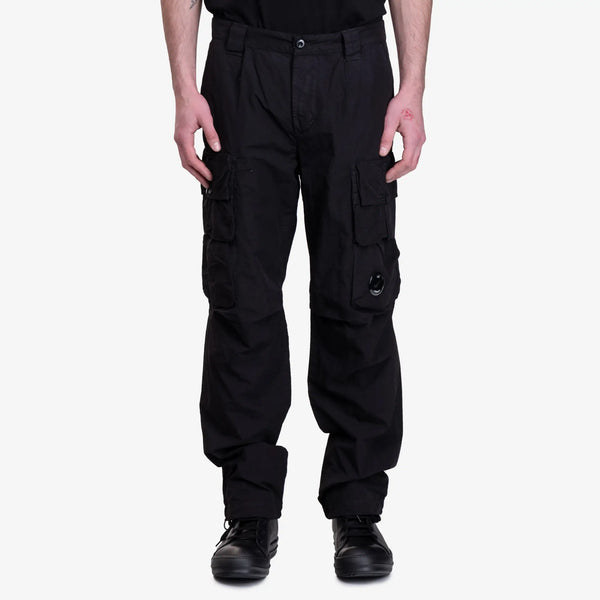C.P. Company Mens Flatt Nylon Cargo Pants in Black