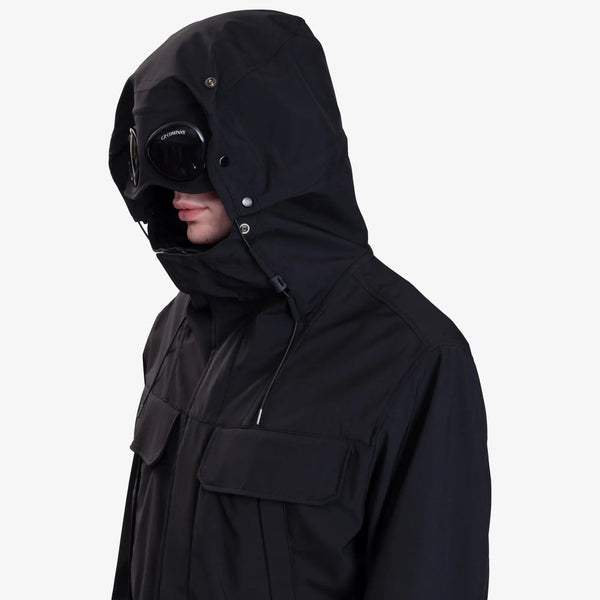 C.P. Company Mens Shell-R Goggle Double Pocket Jacket in Black