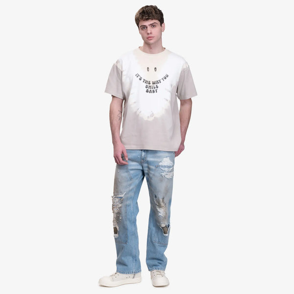 Maison Margiela MM6 Mens Smile T-Shirt in Beige