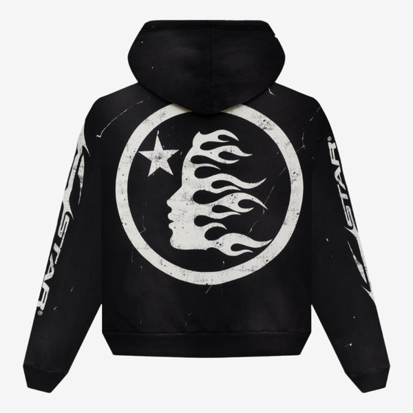 Capsule 11 - HELLSTAR Mens Flame Hoodie in Black