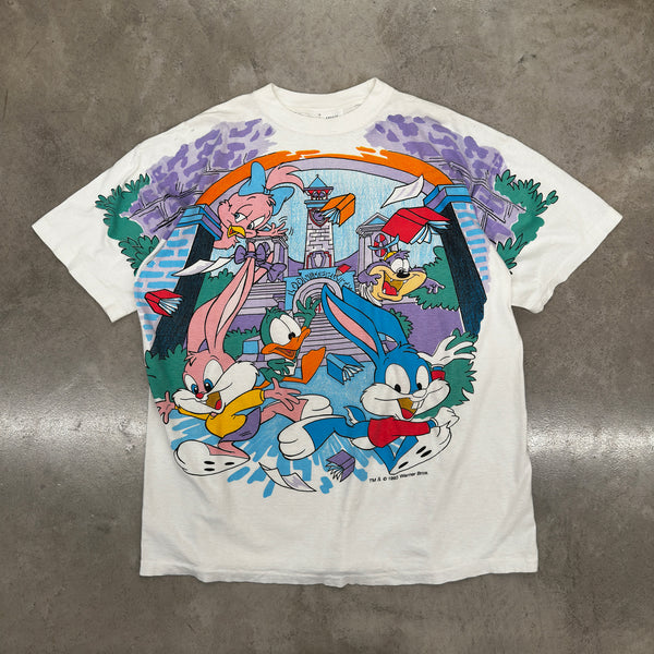 Vintage 1993 Acme Tiny Toons T-Shirt - Cartoon Tee Freeze Tag