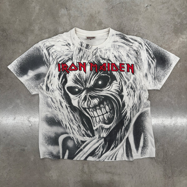 Earthling VIP Mens Iron Maiden Vintage T-Shirt in White