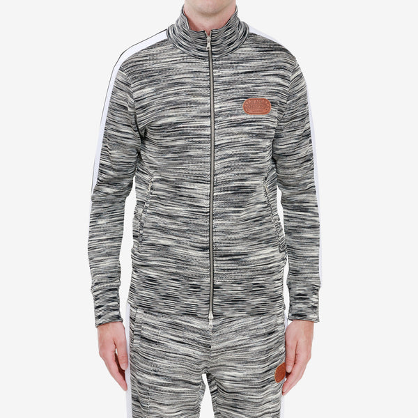 Palm Angels x Missoni Knitted Track Jacket in Melange Grey