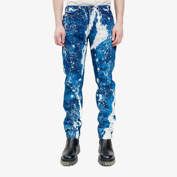 Palm Angels Mens Galaxy Slim Jeans in Blue