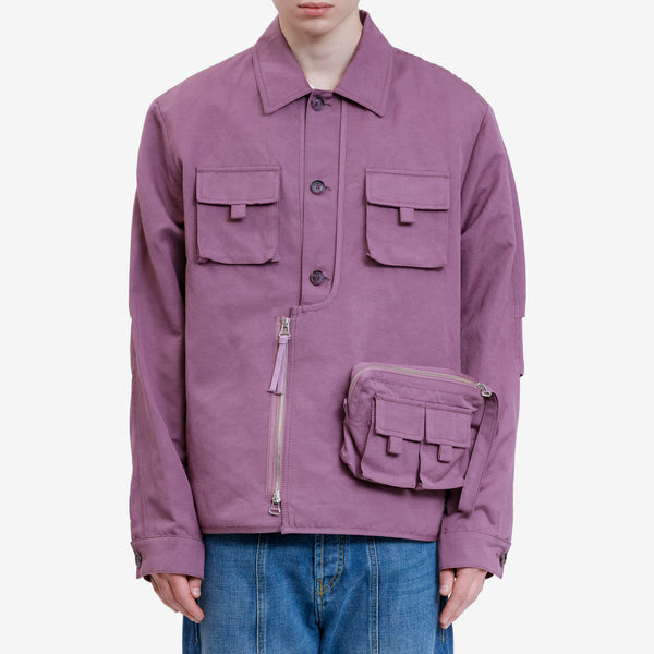 KENZO Mens Multipockets Jacket in Black Currant